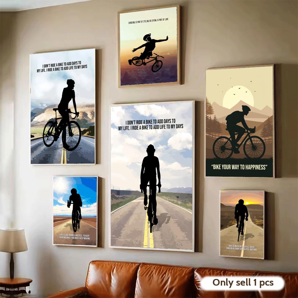 Cycling Quote - Fietsmotivatie Quote Art Poster Moderne zelfklevende