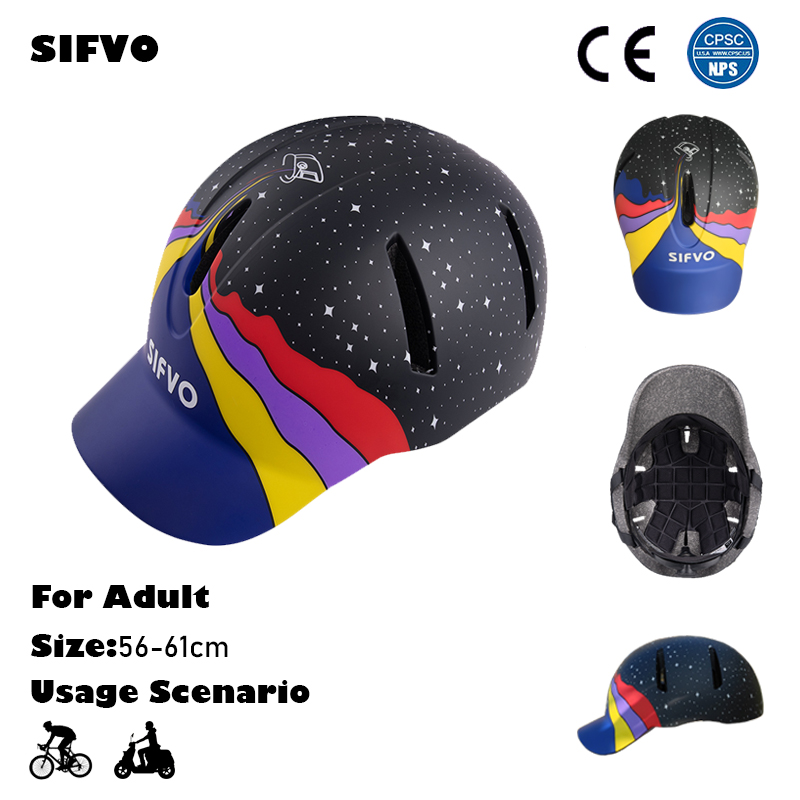 Commute Cycling Helmet - SIFVO Volwassen Stijlvolle Fietshelm Mannen en