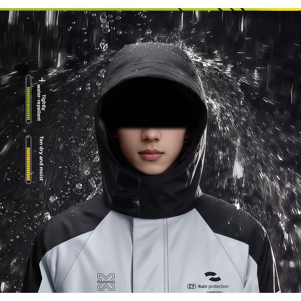 Tweedelig motorregenpak, water - Cycling Rain Jacket Commute recensie en prijs