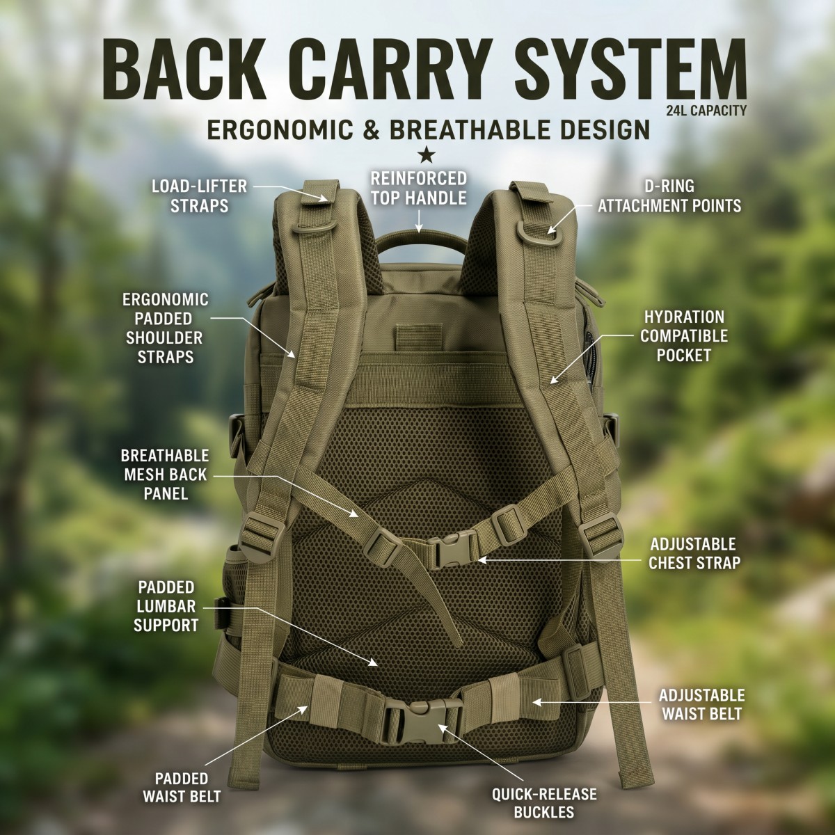 24L Molle Tactische Rugzak voo - Cycling Commute Distance recensie en prijs