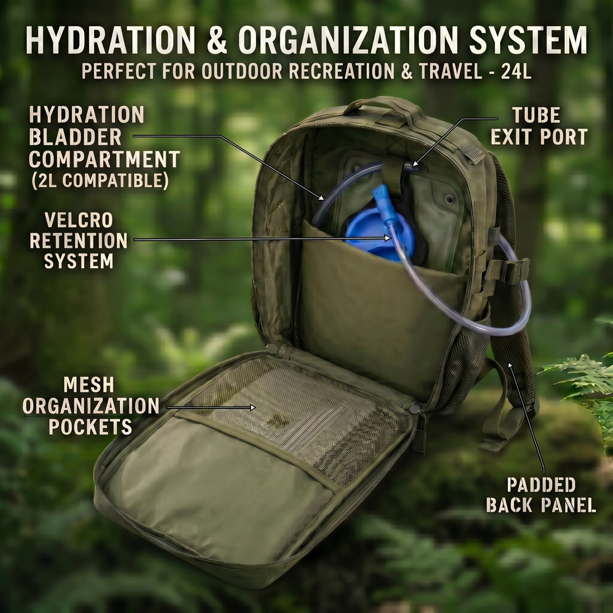 24L Molle Tactische Rugzak voo - Cycling Commute Distance recensie en prijs