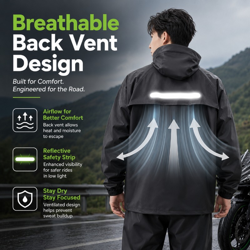 Unisex 2-delige waterdichte fi - Cycling Rain Jacket Commute recensie en prijs